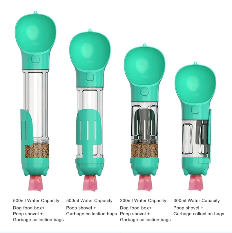 Botella multifuncional para perro 3 en 1